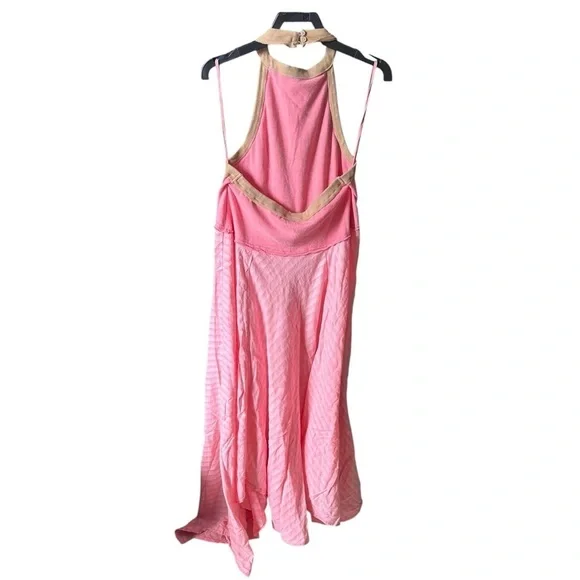 NWOT Free People Surf's Up Maxi Dress in Flamingo Pink Small & XS - Picture 5 of 9
